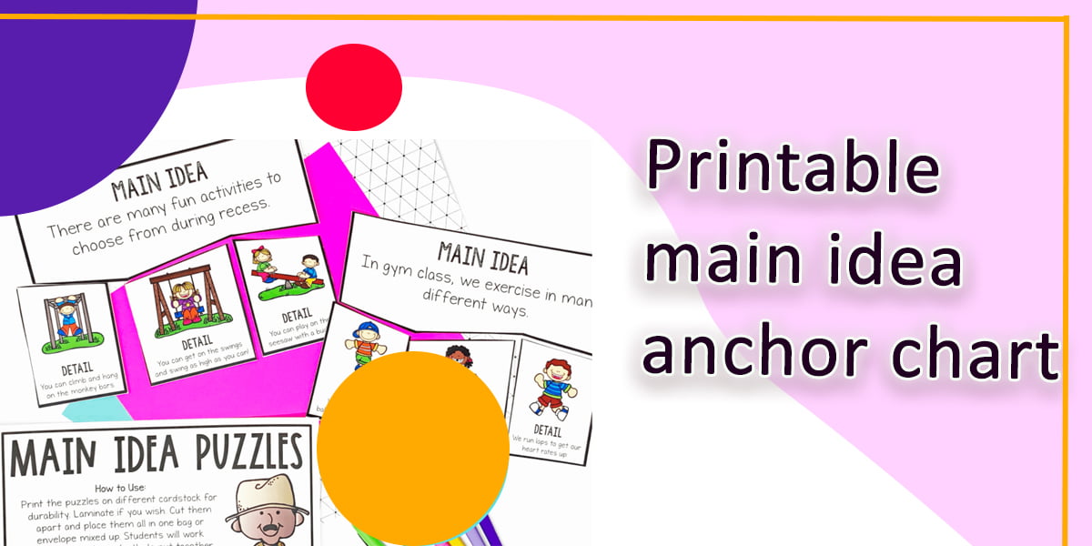 main idea anchor chart